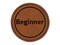 Beginner Difficulty Round Iron-On Engraved Faux Leather Patch Applique - 2.5"